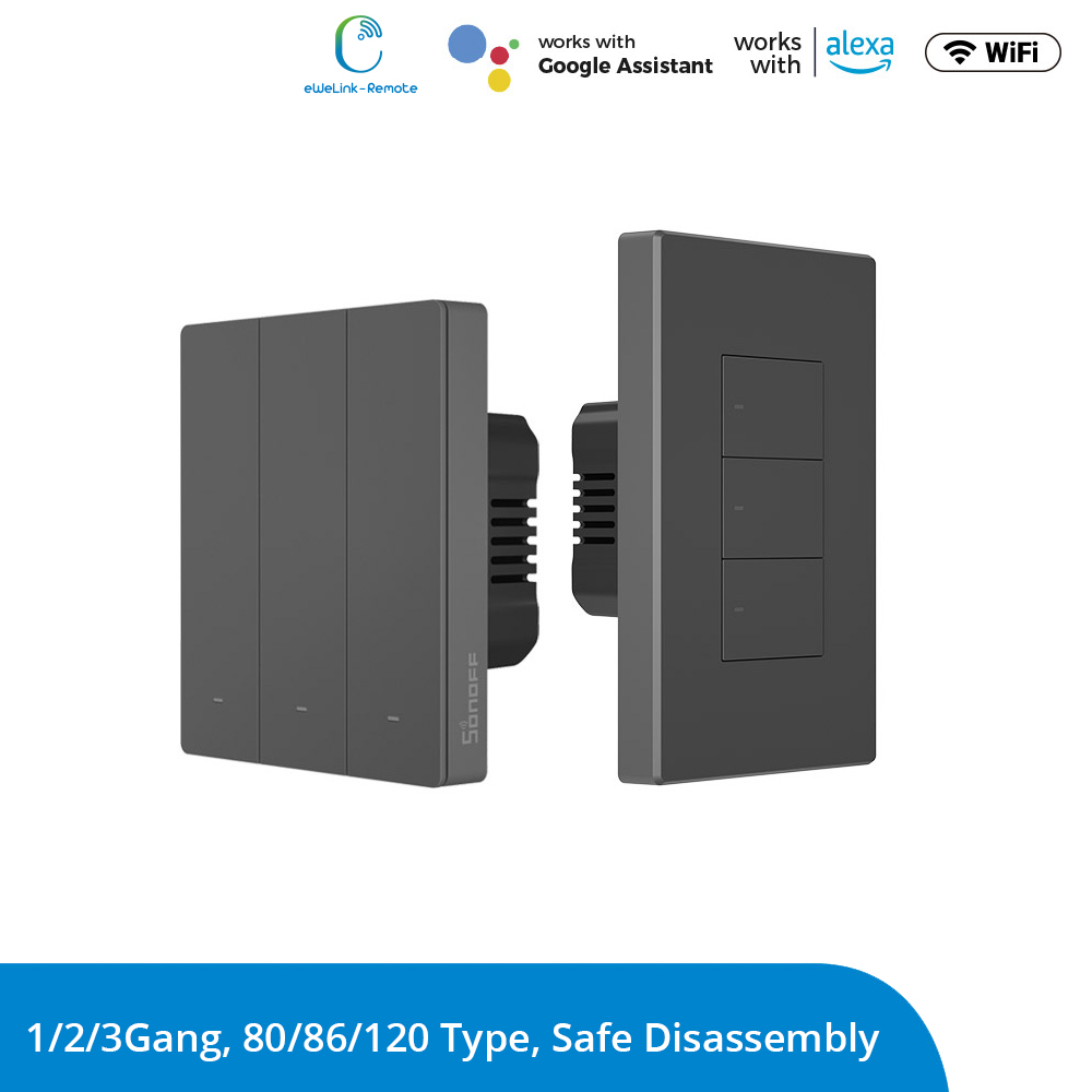 مفتاح حائط سونوف سويتش مان الذكي M5 - متوفر بـ 1 إلى 3 أزرار - إصدار أمريكي (US) وإصدار أوروبي (EU)