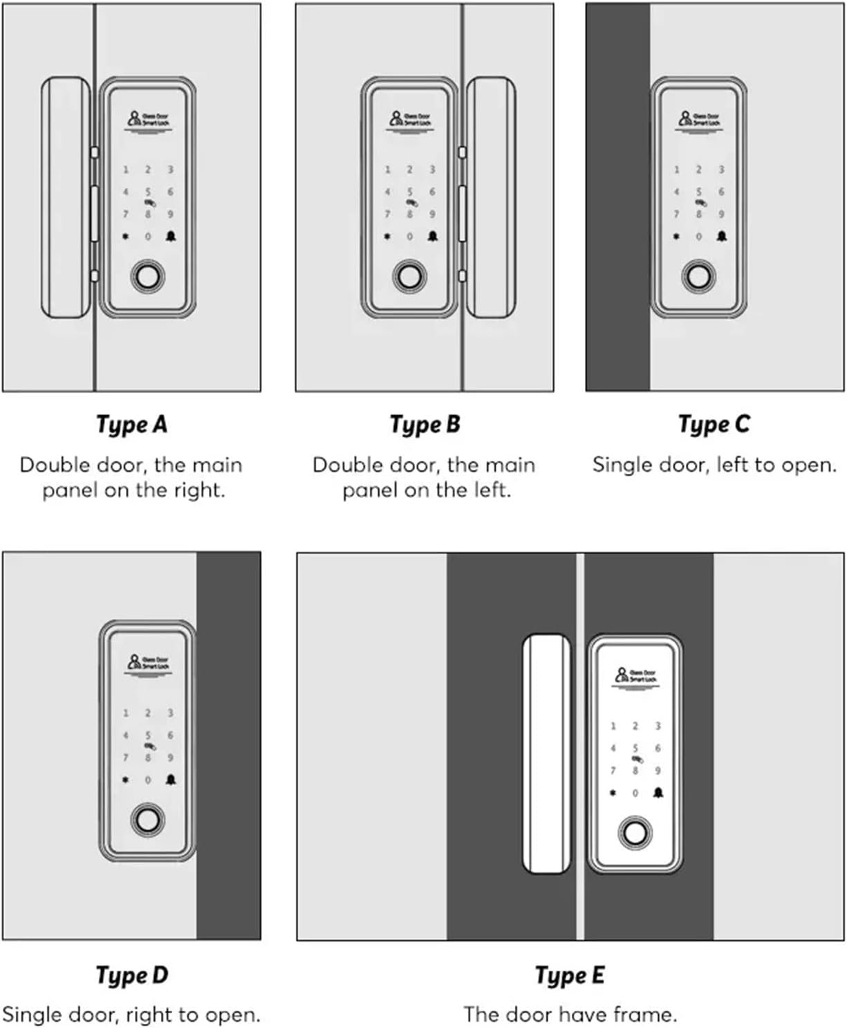 Tuya smart lock (Sl-019) for Glass Door - Image 4