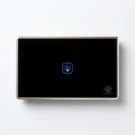 Tuya Wi-Fi (1/2/3/4) Gang US Black (gold frame)