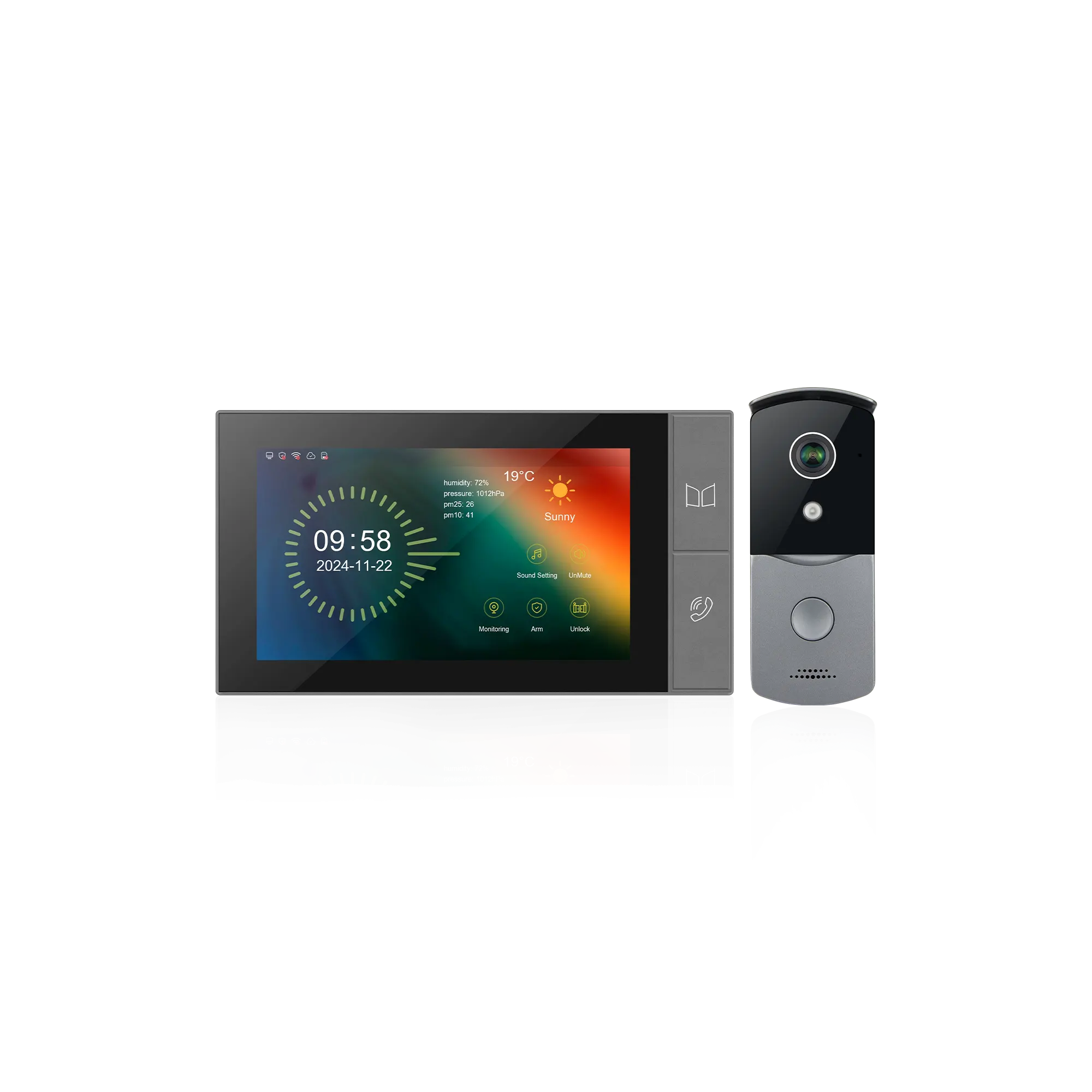 تويا | شاشة إنتركوم ذكية 7 إنش مع وحدة خاردية